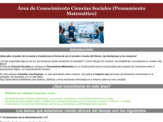 Proyecto HTML/Área de Conocimiento Ciencias Sociales screenshot