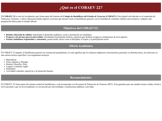 Proyecto HTML/COBAEV22 screenshot