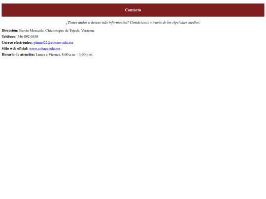 Proyecto HTML/contacto screenshot