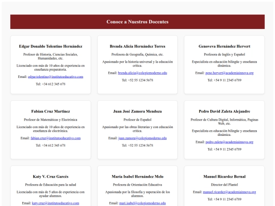Proyecto HTML/docentes screenshot
