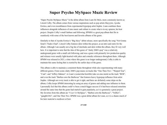spmmreview screenshot