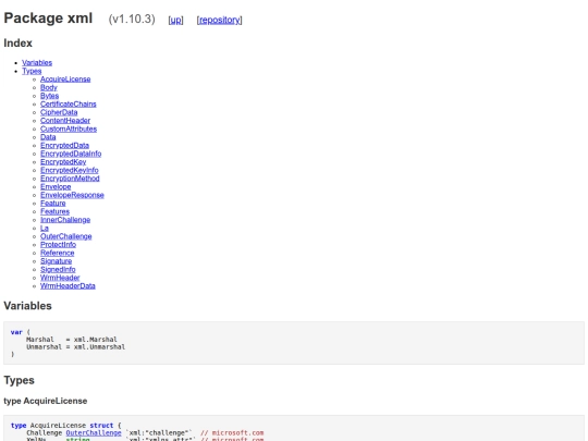 diana/playReady/xml screenshot