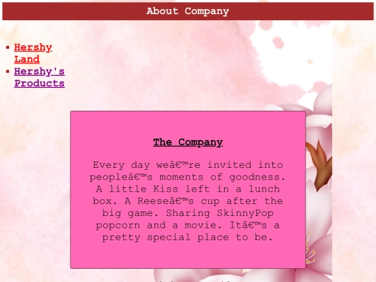 Aboutcompany screenshot