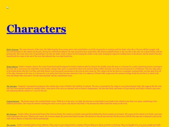 Characters screenshot