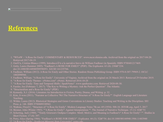 References screenshot