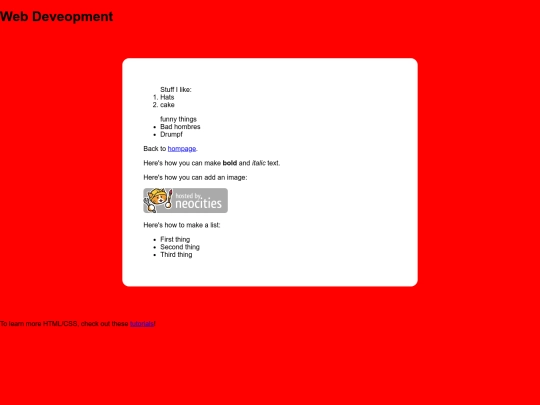 webDEV screenshot
