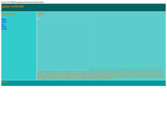 web layout/5years screenshot