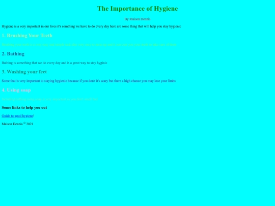 hygiene screenshot
