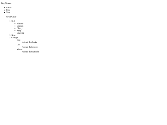 list screenshot