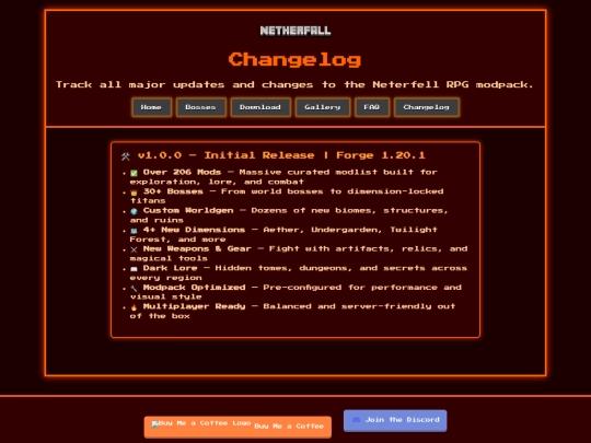 changelog screenshot