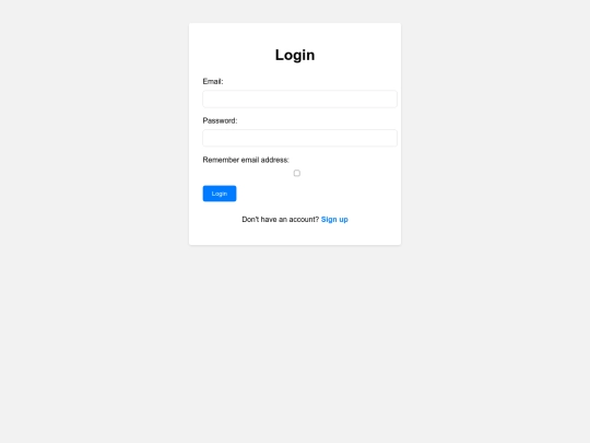login screenshot