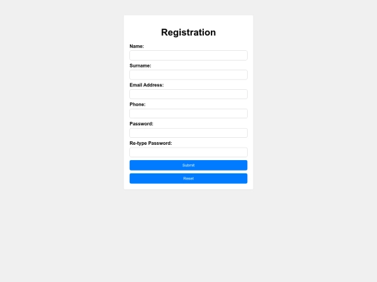 registration screenshot