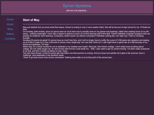 pages/blog/startofmay screenshot