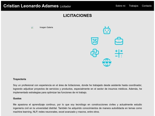 sobreMi screenshot