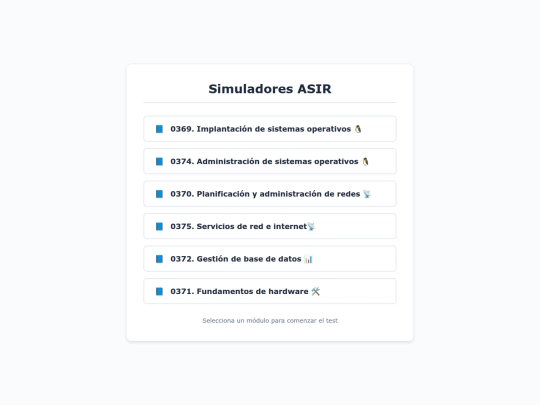 menu screenshot
