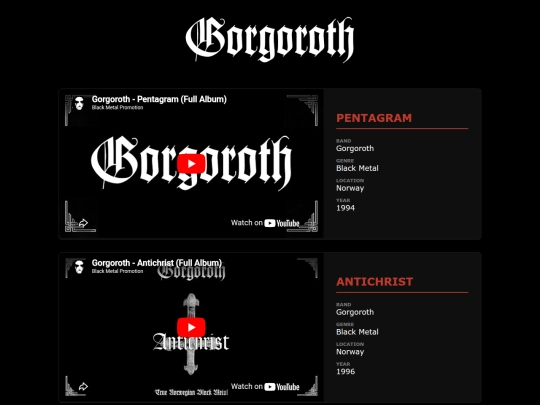 tube/gorgoroth screenshot