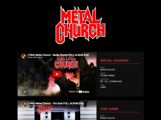 tube/metalchurch screenshot