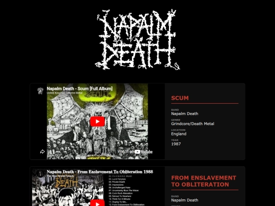 tube/napalmdeath screenshot