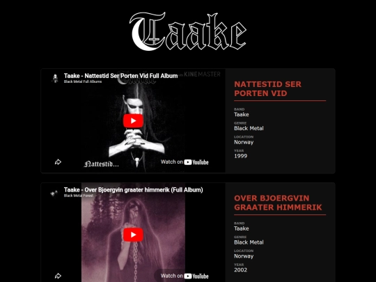 tube/taake screenshot