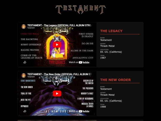 tube/testament screenshot