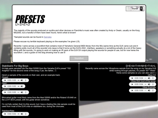 presets screenshot
