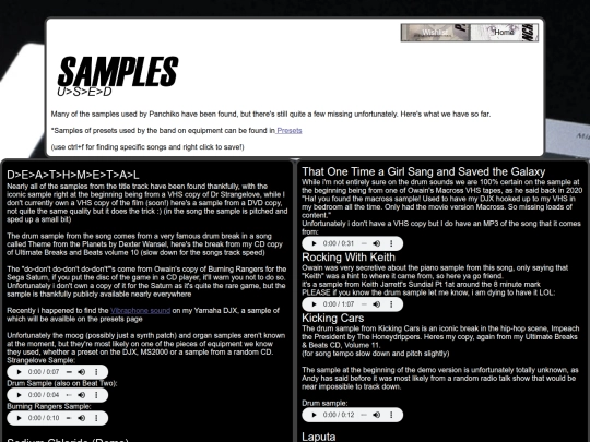 samples screenshot
