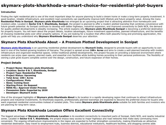 skymarx-plots-kharkhoda-a-smart-choice-for-residential-plot-buyers screenshot