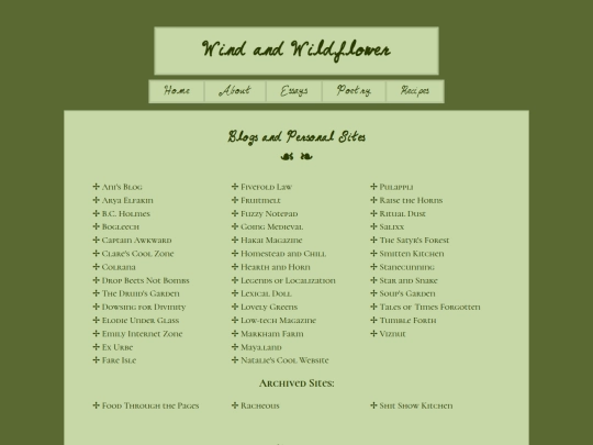 links screenshot