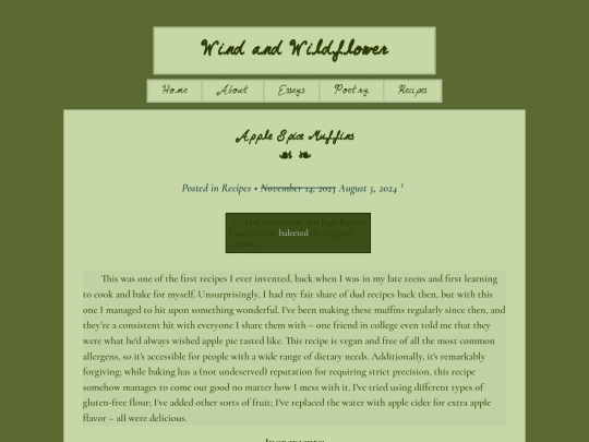 recipes/applemuffins screenshot