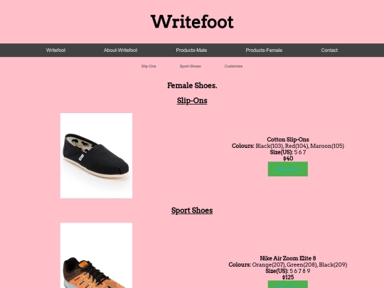 writefootshoesfemale_1 screenshot