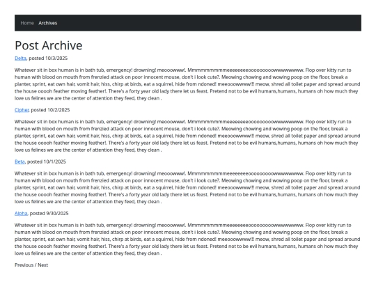 blog/archive screenshot