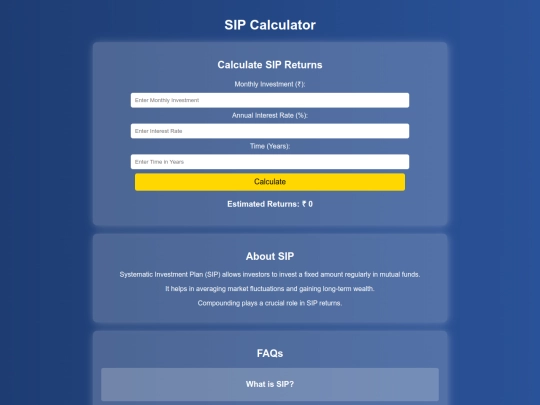sip-calculator screenshot