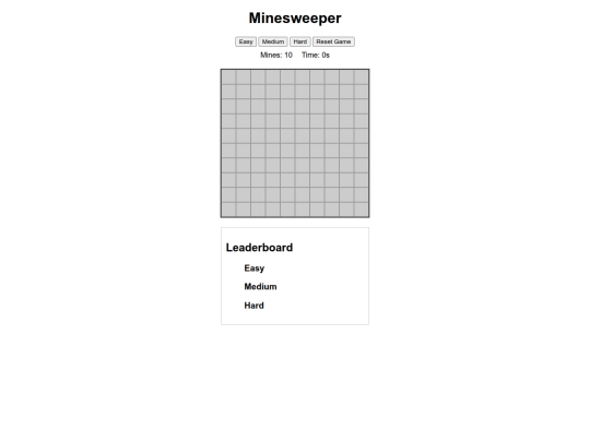 Test/minesweeper screenshot