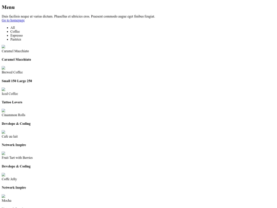 products screenshot