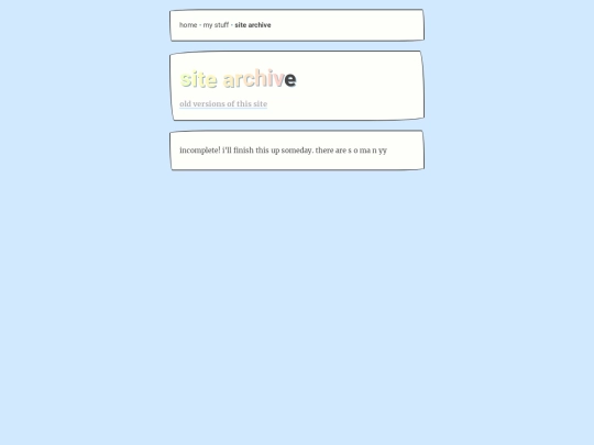mystuff/sitearchive screenshot