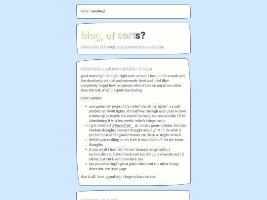 ramblings screenshot