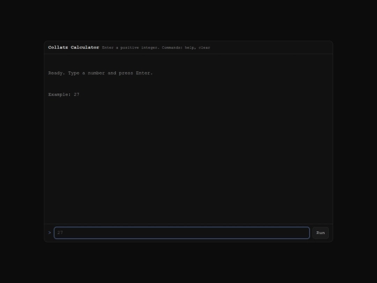 collatz-calculator screenshot
