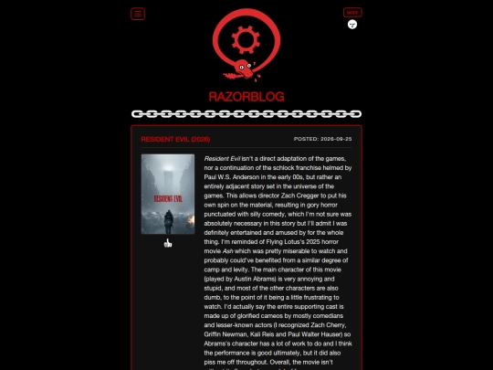 razorblog screenshot