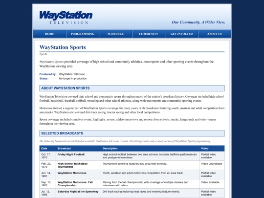 programs/sports screenshot