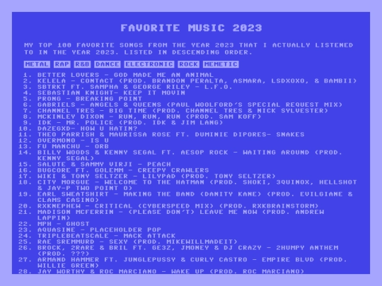 music-lists/2023-music screenshot