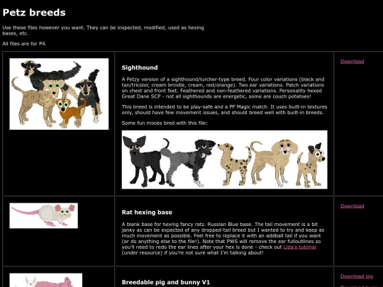 art/petz/breeds screenshot