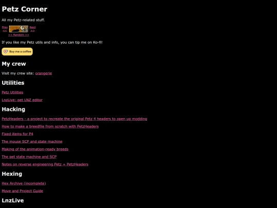 text/petz/petzcorner screenshot