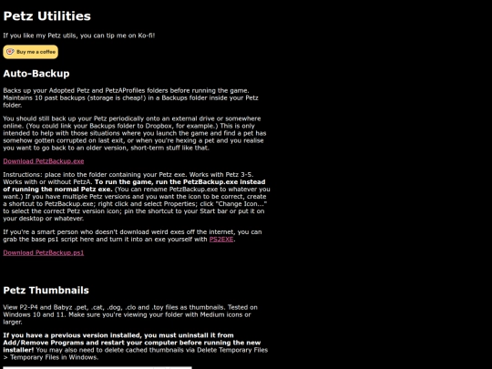 text/petz/petzutils screenshot
