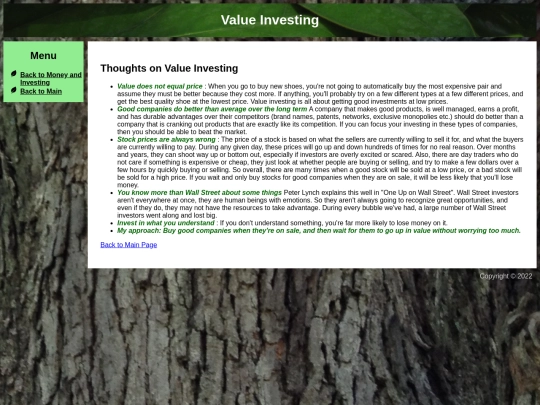 investing/valueinvesting screenshot