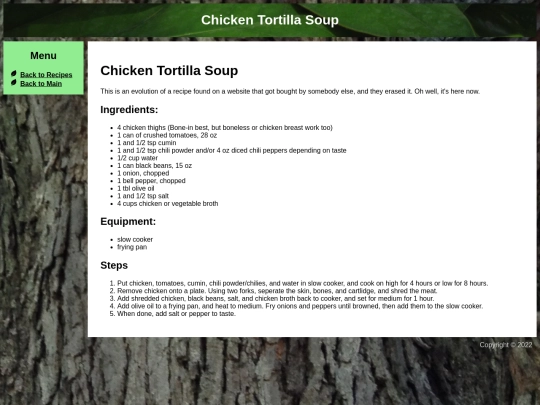 recipes/chickentortillasoup screenshot