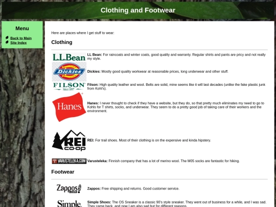 reviews/clothing screenshot