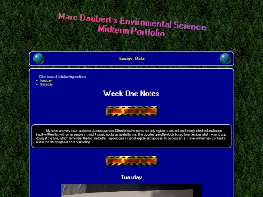 weeklyNotes/WeekOne screenshot