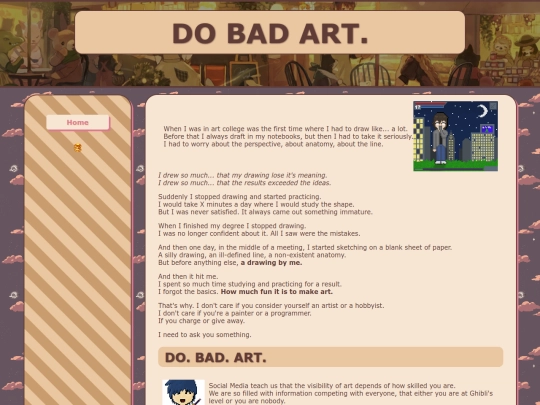 bio/lettertoartists screenshot
