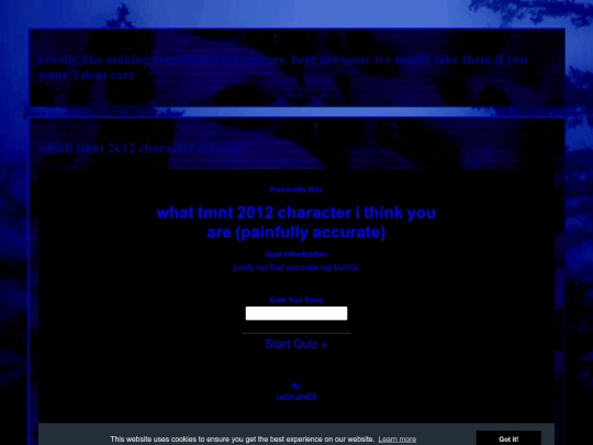 quizzes screenshot