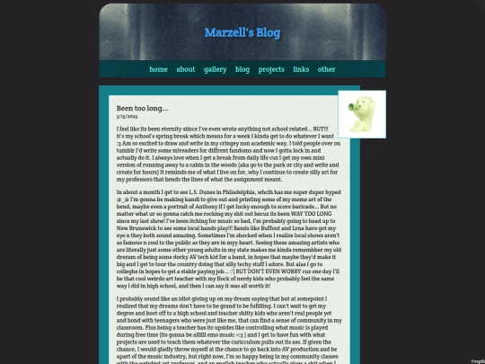 blog screenshot